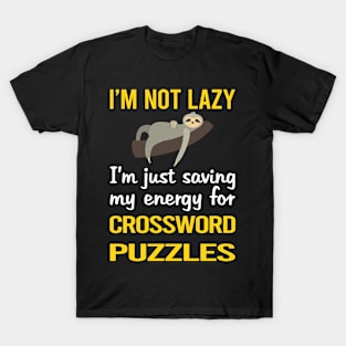 Funny Lazy Crossword Puzzles T-Shirt